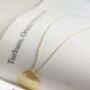 Dainty 18 K Gold Shell Ocean Clam Necklace, thumbnail 4 of 8