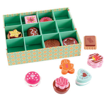 Wooden Biscuit Box, 12 Piece Play Food Set With Box, 4 of 5