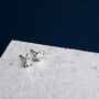 Sterling Silver Rocket And Planet Stud Earrings, thumbnail 2 of 7