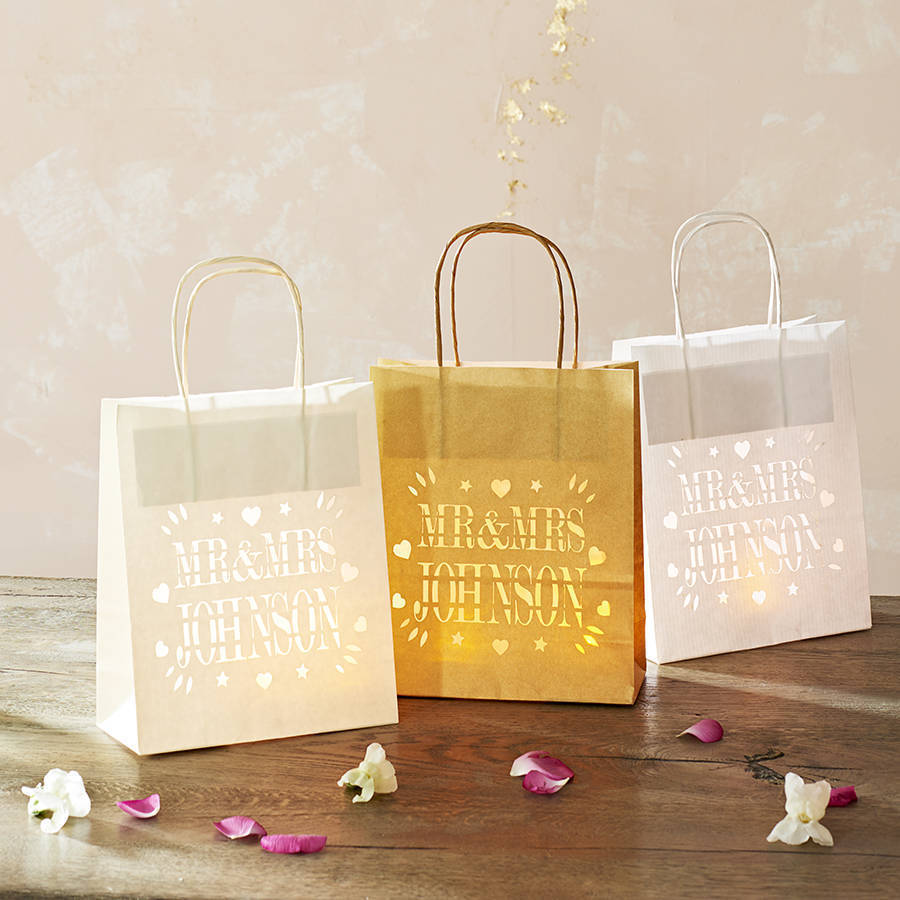 Personalised Wedding Paper Lantern Bags, 1 of 4