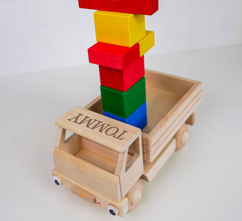 Wooden Tipper Truck With Building Blocks, 3 of 8