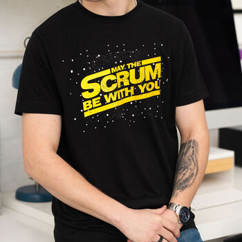 Funny Scrum Star Wars Parody Rugby T Shirt Gift For Him, 2 of 2