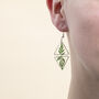 Fern Art Deco Dangle Earrings, thumbnail 1 of 3