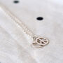 Peace And Love Necklace In Recycled Sterling Silver, thumbnail 3 of 11
