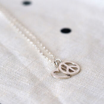Peace And Love Necklace In Recycled Sterling Silver, 3 of 11