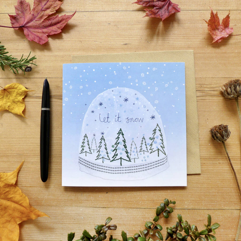 Snow Globe Christmas Card Pack By Charlotte Macey