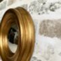 24cm Gold Convex Wall Mirror Porthole Fisheye Design, thumbnail 5 of 6