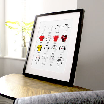 Fulham Classic Retro Football Kits Team Print, 2 of 4