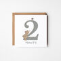 Personalised 2nd Birthday Card In Four Colour Options, thumbnail 4 of 4