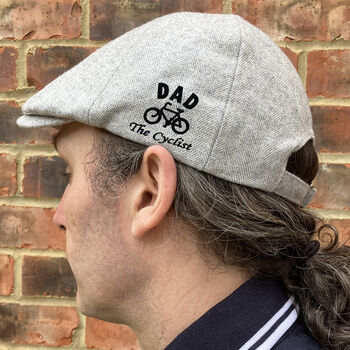 Personalised Dad/Grandad Cycling Hobby Flat Cap, 3 of 5