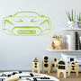 Personalised Sports Car Wall Sticker Gift For Boys Room, thumbnail 1 of 2
