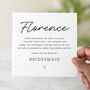 Personalised Poem Thank You For Being My Bridesmaid Card, thumbnail 1 of 3