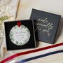 Personalised First Christmas Engaged Ornament 2025, thumbnail 3 of 7