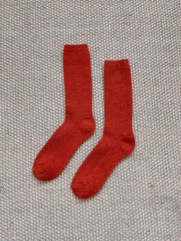 Gingerbread Red Snow Socks, 4 of 5