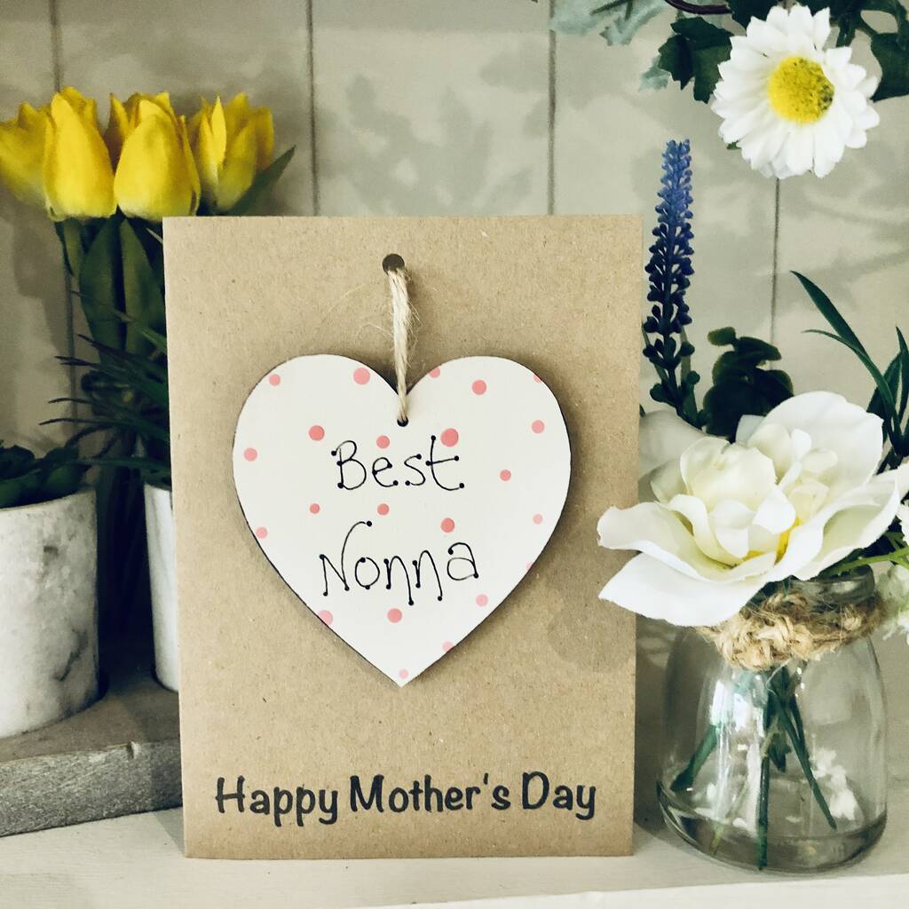 Personalised Mother's Day Nonna Wooden Keepsake Card By Craft Heaven ...