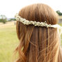 Dried Gypsophila Flower Crown Wedding Hair Accessory, thumbnail 3 of 5
