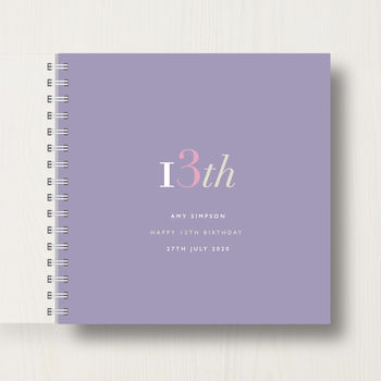 Personalised 13th Birthday Memory Book Or Album, 12 of 12