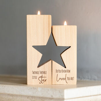 Twinkle Little Star Candle Holder Set New Baby Gift, 4 of 4