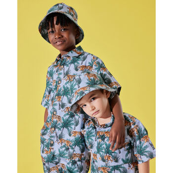 Safari Boys Cotton Shirt, Shorts And Hat Set, 3 of 3
