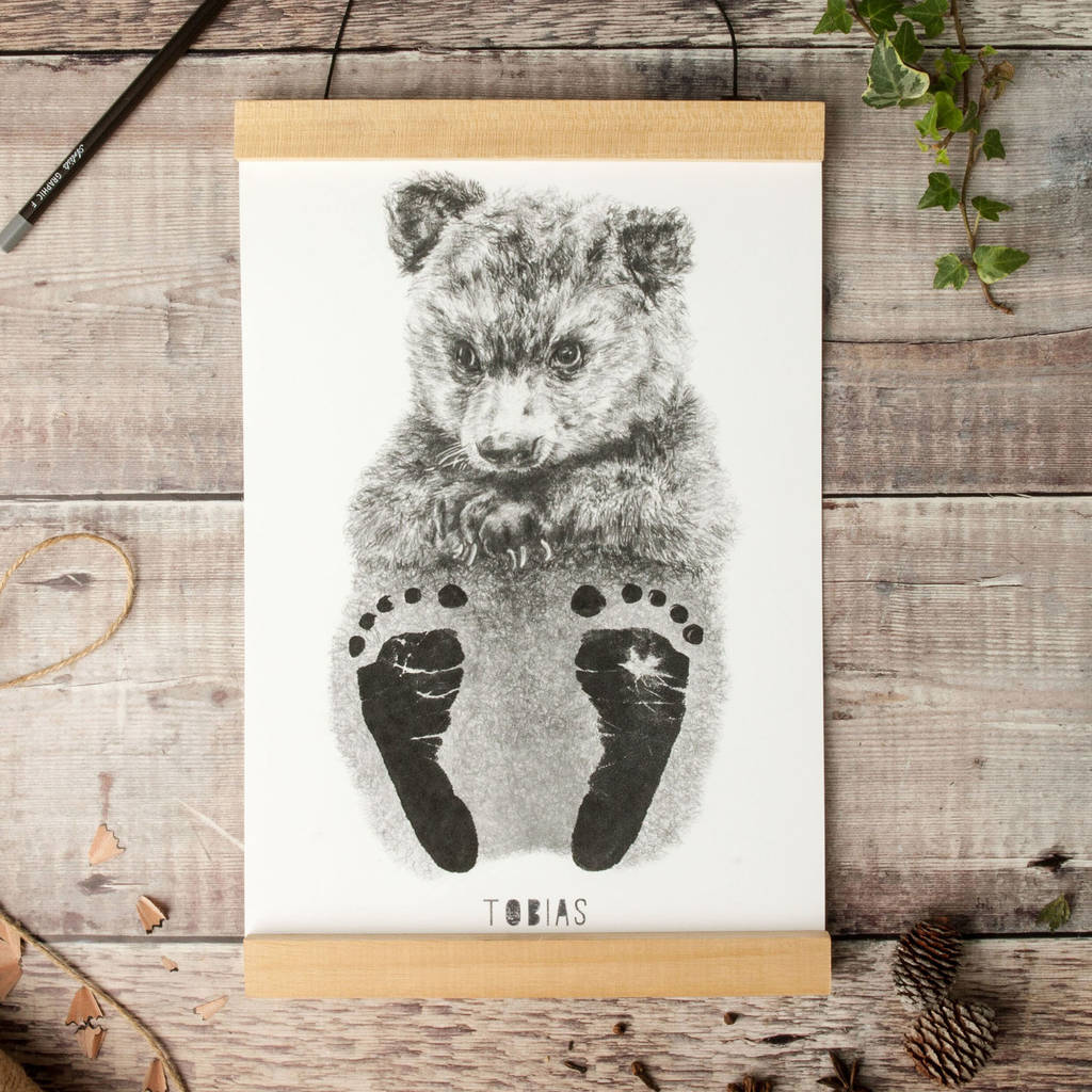 Personalised Baby Bear Footprint Kit, 1 of 5