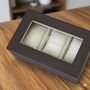 Personalised Script Name Three Piece Watch Box, thumbnail 1 of 4