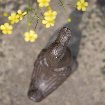 6th Anniversary Iron Duck Garden Ornament, 5 of 8