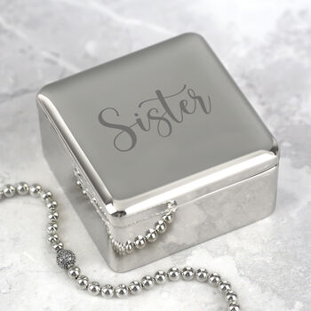 Personalised Square Trinket Box For Mum Mother's Day Birthdays, 6 of 7