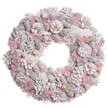 Winter Sparkle Pink Door Wreath, 2 of 8