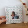 Personalised Birth Flower Ceramic Tile With Photo, thumbnail 1 of 12
