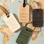 Laser Engraved Personalised Luggage Tag Shape One, thumbnail 1 of 4