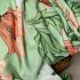 Anemone Print Scarf In Mint Green, thumbnail 2 of 4