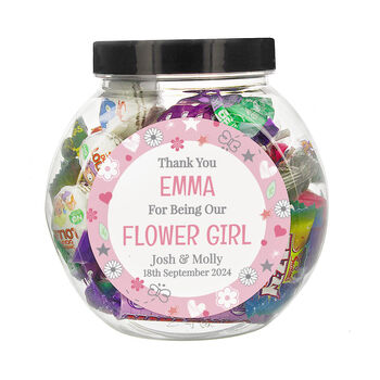 Personalised Flower Girl Sweet Jar, 2 of 4