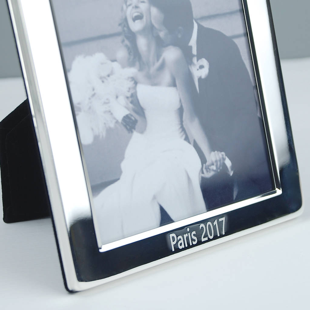 personalised silver plated photo frame by penelopetom