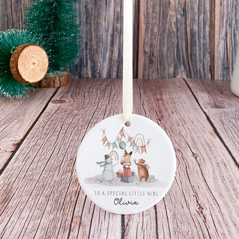 Personalised Christmas Ornament Gift For Little Girl, 2 of 7