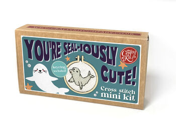 You're Sealiously Cute! Mini Matchbox Cross Stitch Kit, 6 of 9