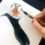 Inky Puffin Outdoor Cushion For Garden Furniture, thumbnail 9 of 9