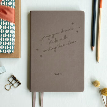 Living Your Dreams Personalised Luxury Notebook Journal, 12 of 12