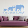 Personalised Elephant Family Wall Sticker New Home, thumbnail 2 of 4