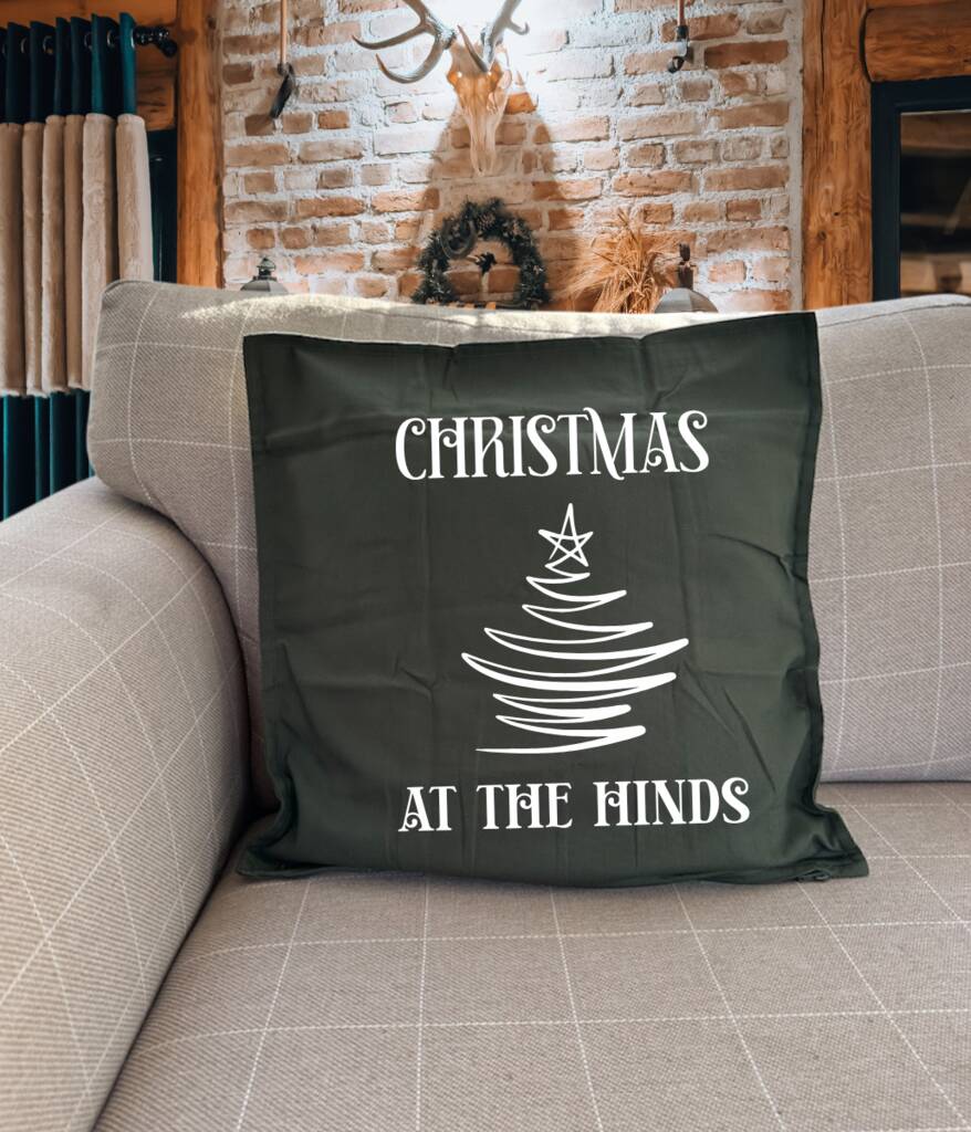 Personalised Christmas Cushion Cover, Family Name, 1 of 1