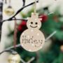 Personalised Snowman Christmas Tree Decoration, thumbnail 3 of 4