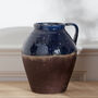 Caro Midnight Blue Large Vase With Handle, thumbnail 1 of 6