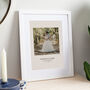 Custom Photo And Caption Linen Anniversary Print, thumbnail 1 of 2