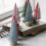 Festive Christmas Bottle Brush Trees Four Ass Colours, thumbnail 1 of 5