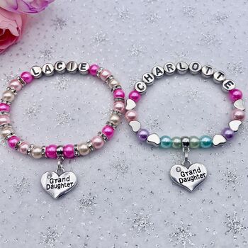 Personalised Granddaughter Bracelet, Great Granddaughter Gift, 2 of 12