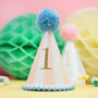 Baby's First Birthday Striped Pastel Party Hat, thumbnail 3 of 7
