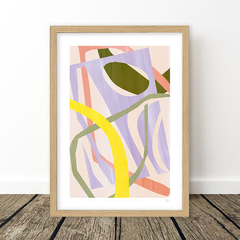 Pastel Abstract Cut Out Shapes Prints Set Of Three, 8 of 10