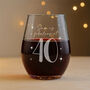 Any Age Birthday Diamante Crystal Embellished Stemless Glass, thumbnail 2 of 9