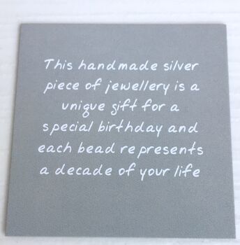 40th Birthday Handmade Sparkly Bead Necklace, 3 of 4