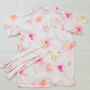 Floral Flower Girl Child Robe Gown Pink Watercolour, thumbnail 5 of 6