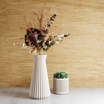 'Haven' Vase In Natural Wood For Dried Flowers, 6 of 11